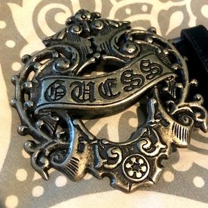 Vintage Guess belt stretchy Y2K 90s rocker Moto